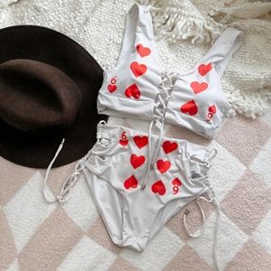 Towers swimwear purchased at dollskill 69 hearts card swimsuit